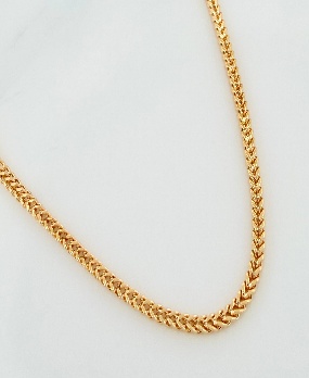 Cadena Franco / Peso : 9,65 Gr Prom / Largo: 60 Cms / Ancho : 1,1 mm - 18K