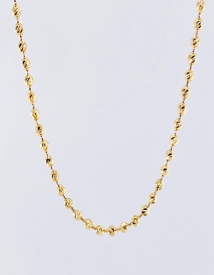 Cadena Militar / Peso : 17,75 Gr Prom / Largo : 60 Cms / Ancho: 3mm - 18K