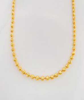 Cadena Militar Diamantada / Peso : 14,4 Gr Prom / Largo : 60 Cms / Ancho: 2,28mm - 18K