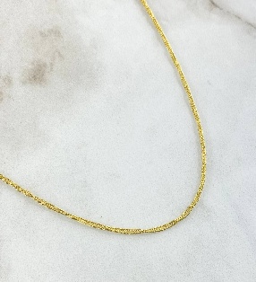 Cadena Singapur / Peso : 2,05 Gr Prom / Largo : 40 Cm - 18 K