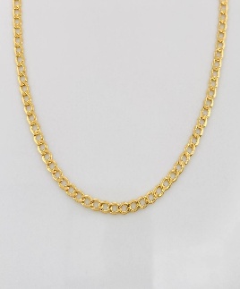 Cadena Cubana / Peso : 2,4 Gr / Largo : 60 Cms / Ancho : 1,98 mm - 18 K