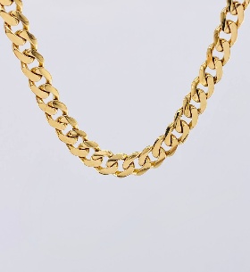 Cadena Cubana / Peso : 24,95 Gr / Largo : 60 Cms / Ancho : 6 mm - 18 K