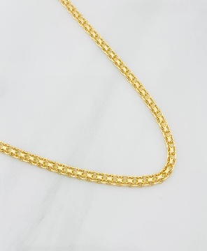 Cadena China / Peso : 8,9 Gr Prom / Largo : 60 Cms / Ancho : 2,51mm - 18 K
