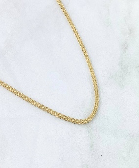 Cadena China / Peso : 7,45 Gr Prom / Largo: 50 Cms / Ancho 2,5 mm - 18K
