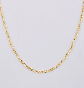 Cadena Figaro / Peso: 2,1 Gr Prom / Largo : 50 Cm / Ancho: 1,9mm - 18K