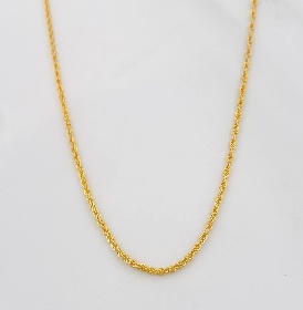 Cadena Lazo / Peso : 1,35 Gr / Largo : 50 Cms / Ancho : 1,35 mm - 18K