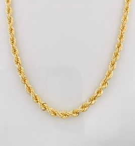 Cadena Lazo / Peso : 7,25 Gr / Largo : 60 Cms / Ancho : 2,97 mm - 18 K