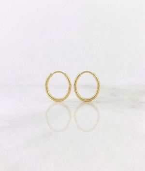 Candonga Aro Liso Peso : 0,45 Gr Prom / 1 Cm - 18K