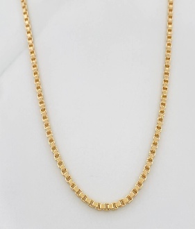 Cadena Veneciana / Peso: 14,25 Gr Prom / Largo: 60 Cm / Ancho: 1,8mm - 18K