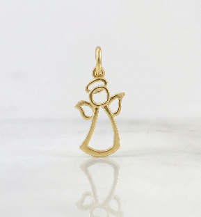 Dije Silueta Angel / Peso : 0,75 Gr / 2 Cms - 18 K