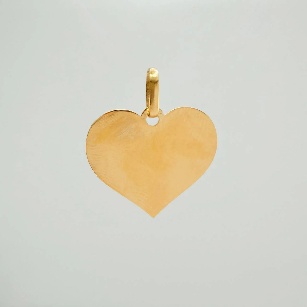 Dije Placa Corazon / Peso : 1,15 Gr Prom / 2,5 Cms - 18 K