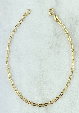 Pulsera Aro Seguido Peso : 1,5 Gr / Largo : 18,5 Cm / Ancho : 2,5 mm - 18K