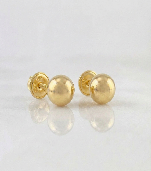 Topo Balin Liso Peso : 0,5 Gr Prom / 5mm - 18K