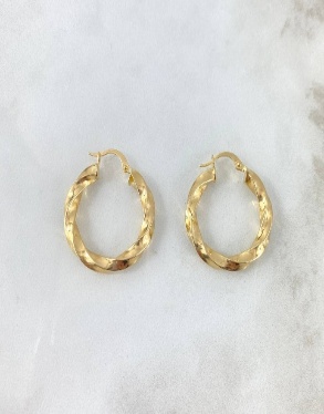 Candonga Torchada Peso : 3,65 Gr Prom / 2,8 Cm - 18K