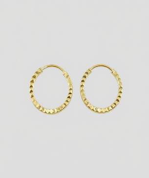 Candonga Aro Rayado Peso : 0,7 Gr Prom / 1,2 Cm - 18K