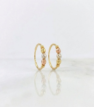 Candonga Tres Oros Peso : 1,05 Gr Prom / 1,5 Cm - 18 K